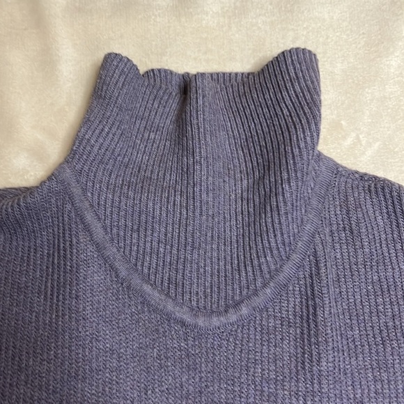 Lululemon Cozy Calling Ribbed Turtleneck sz XS Pockets Heathered Mauve - Picture 5 of 13